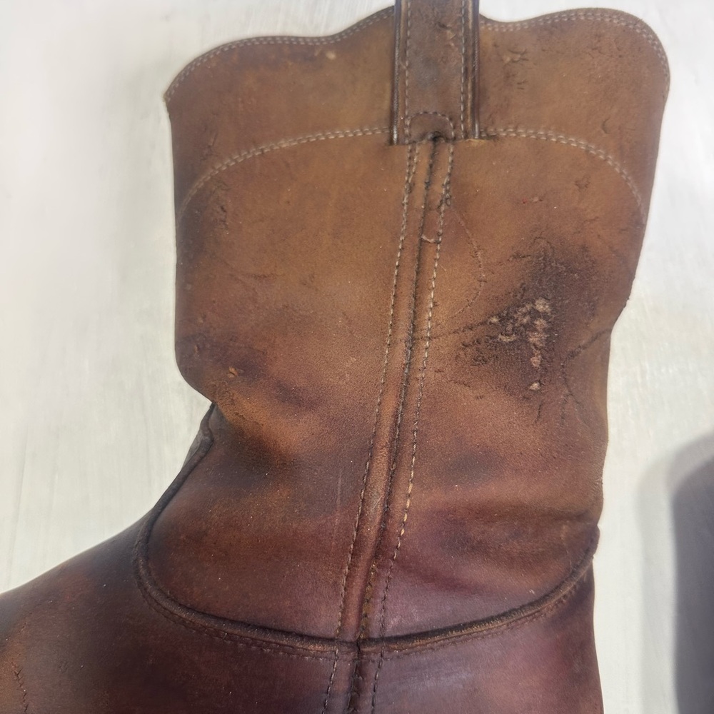 Justin Roper Boots Mens 9D Brown Leather Work Style 4760 USA Oil Resistant - Picture 7 of 16